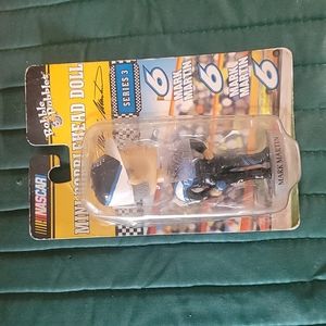 NASCAR Mini Bobblehead Doll Mark Martin Series 4 Pfizer 6